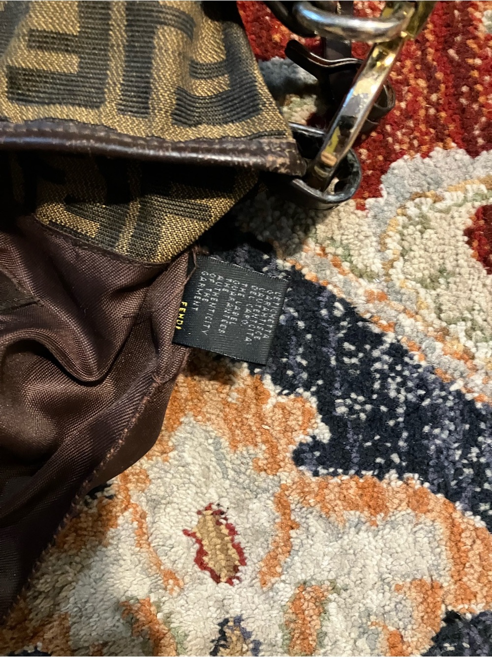 Fendi Zucca Tote Shoulder Bag Vintage Rare - Picture 12 of 15